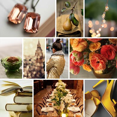 Coral, Olive, and Pear Wedding Inspiration Board