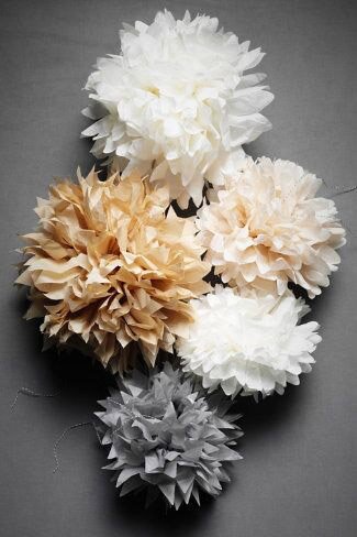 Bhldn Wedding Decor Paper Poms Gold Papered Pom Set from BHLDN