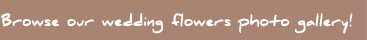 Browse our wedding flowers photo gallery Browse our wedding flowers photo gallery