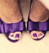 Purple wedding shoes