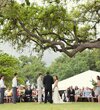 Unique outdoor wedding ceremony