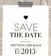 Black and White Save the Date by Love vs. Design